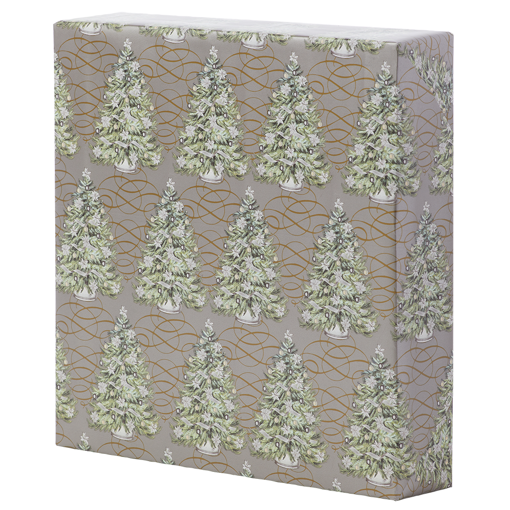 Jumbo Roll Wrapping Paper - Christmas Tree Scrolls    