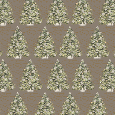 Jumbo Roll Wrapping Paper - Christmas Tree Scrolls    