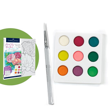 Paint By Number Watercolor Set - Bold Floral    
