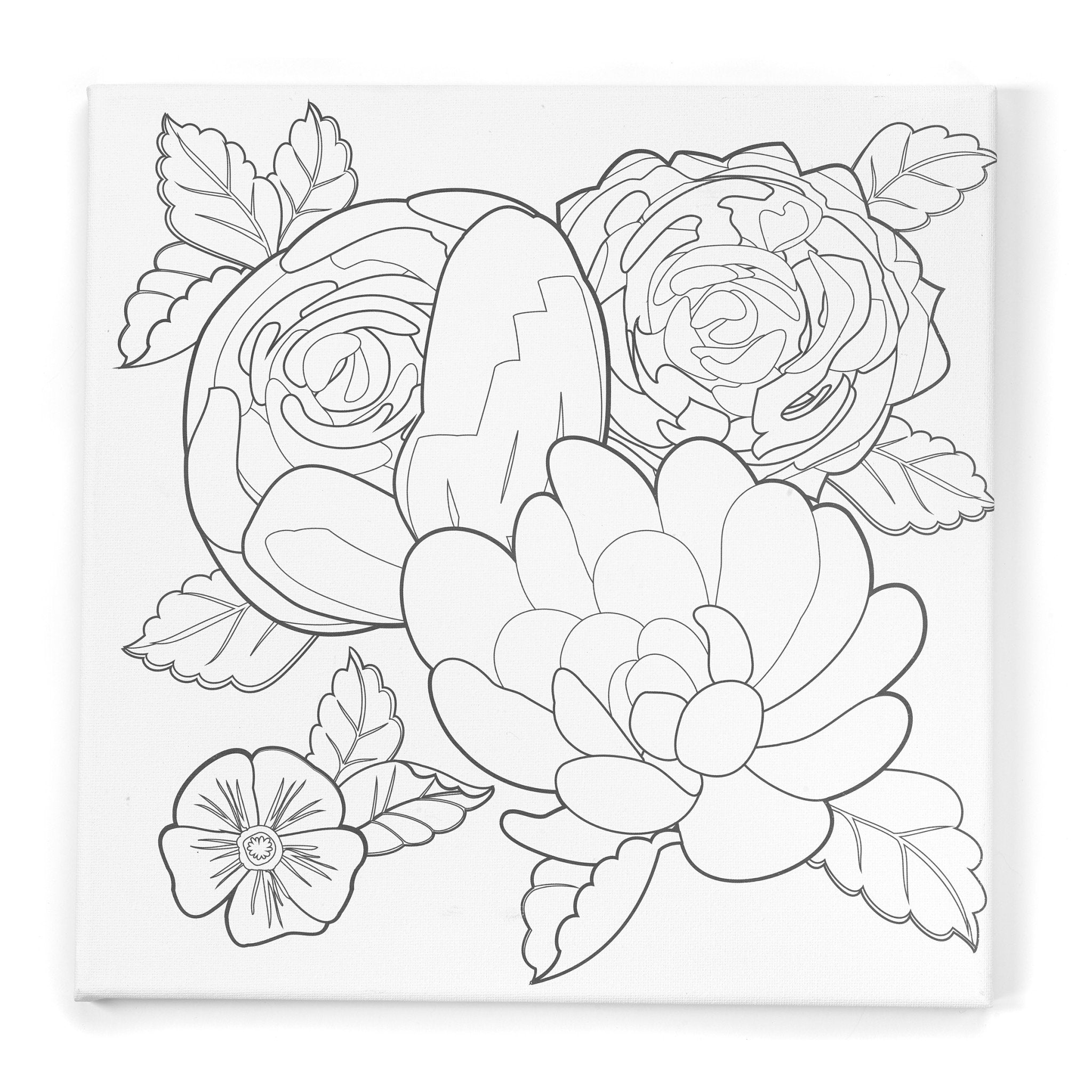 Paint By Number Watercolor Set - Bold Floral    