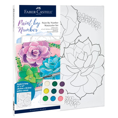 Paint By Number Watercolor Set - Succulents    
