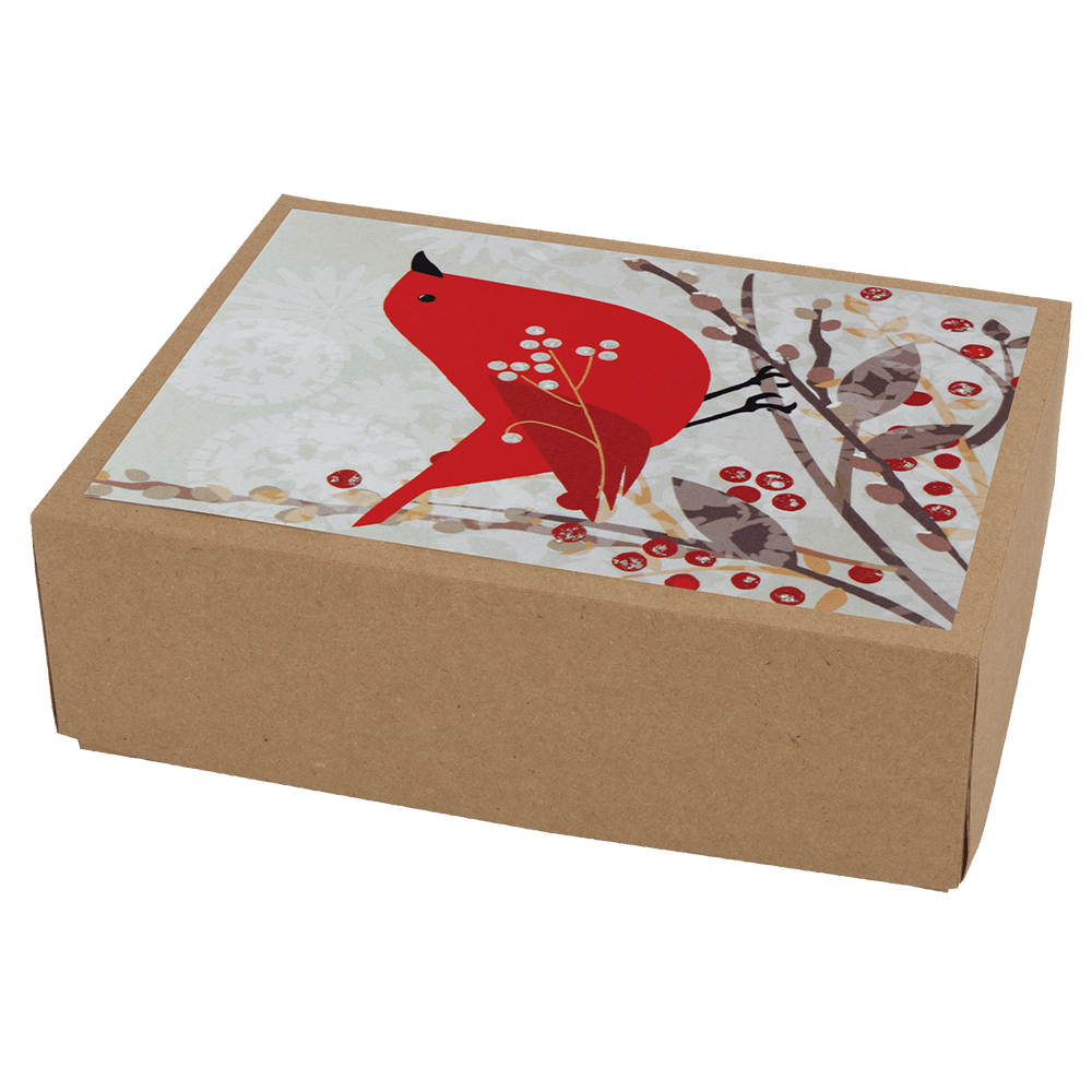 Small Boxed Christmas Cards - Cardinal Collage    