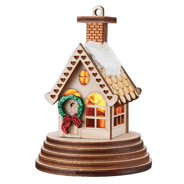 Ginger Cottages - Illuminated Elf Cottage Ornament    