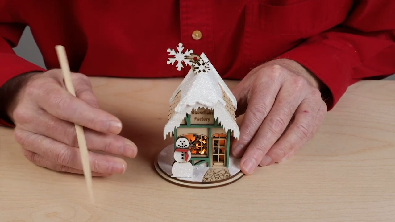 Ginger Cottages - Santa's Snowflake Factory Ornament    