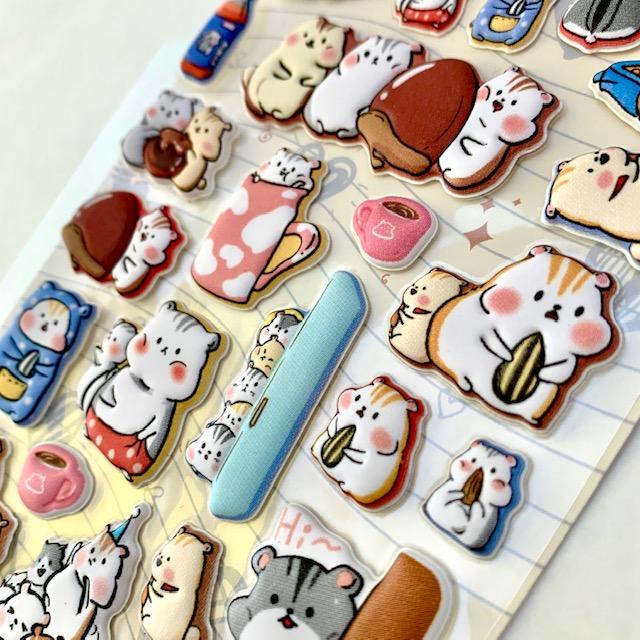 Puffy Hamsters - Nekoni Stickers    