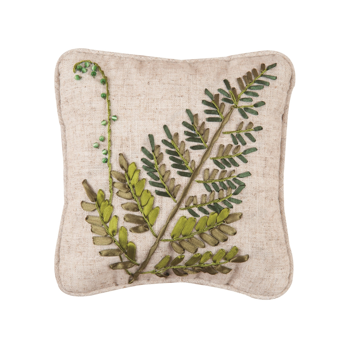 Ribbon Fern - 8"x8" Pillow    