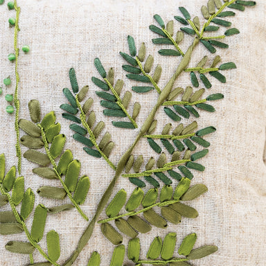 Ribbon Fern - 8"x8" Pillow    