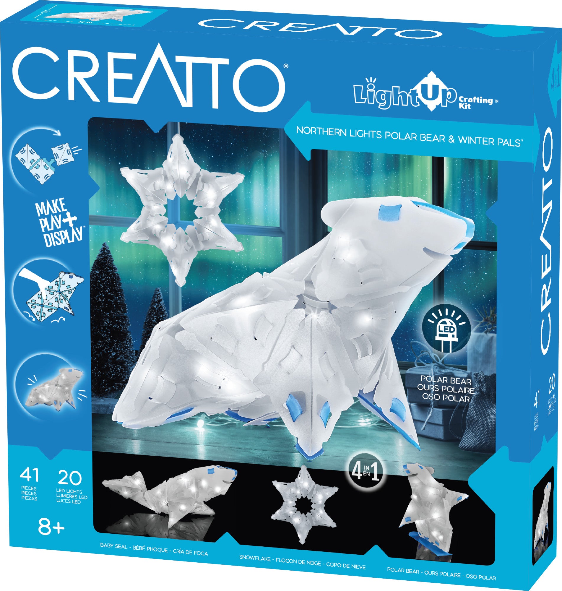 Creatto - Northern Lights Polar Bear & Winter Pals    