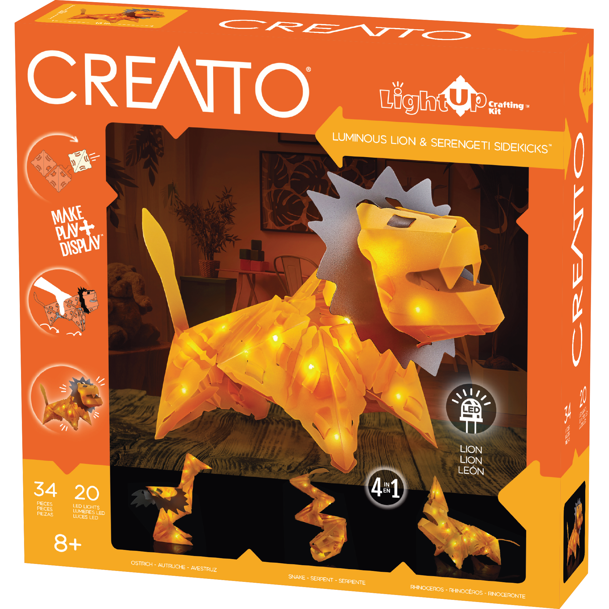 Creatto Lion - LED Light Up Crafting Kit    