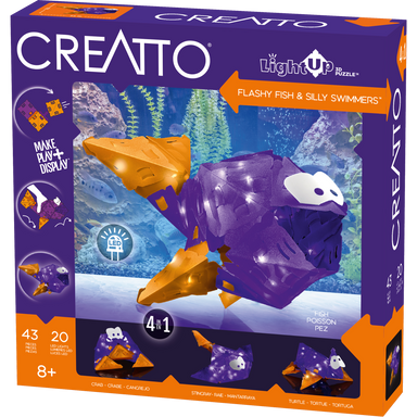 Creatto Flashy Fish and Silly Swimmers - Light Up 3D Puzzle    