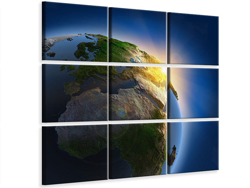 9-piece-canvas-print-sun-and-earth