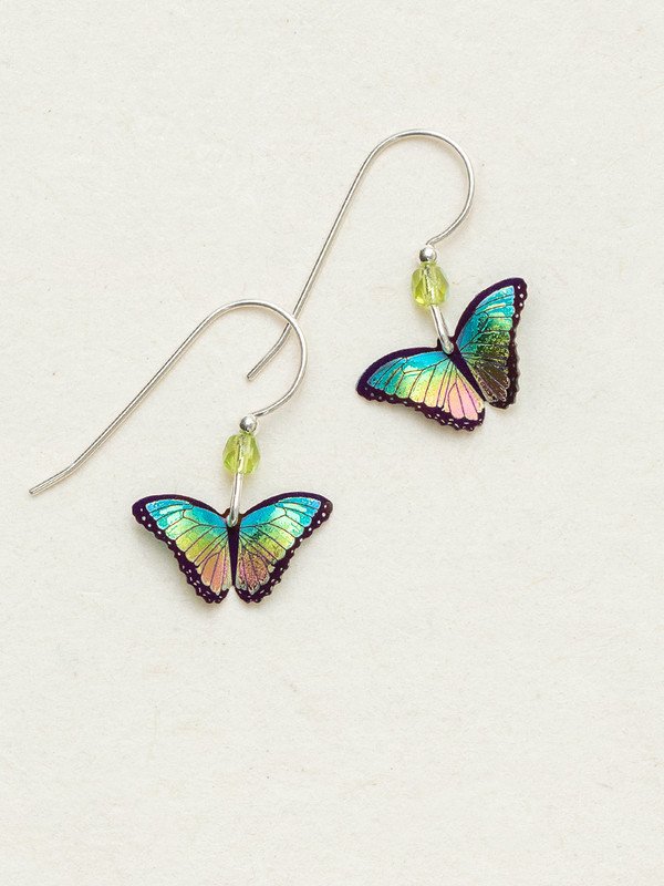 Holly Yashi Petite Bella Butterfly Earrings - Island Green    