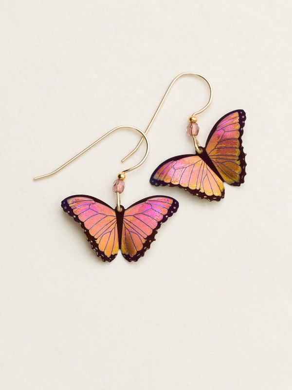 Holly Yashi Bella Butterfly Earrings - Living Coral    