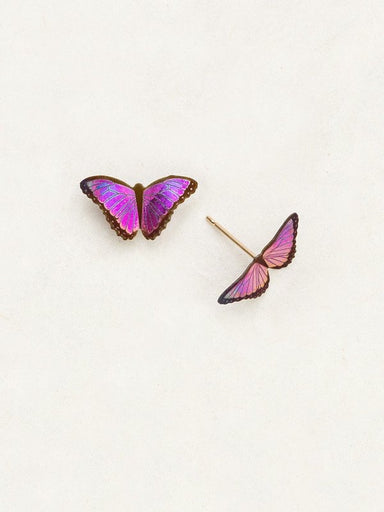 Holly Yashi Petite Bella Butterfly Post Earrings - Ultra Violet    