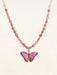 Holly Yashi Bella Butterfly Beaded Necklace - Living Coral    