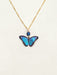 Holly Yashi Bella Butterfly Pendant Necklace - Blue Radiance    