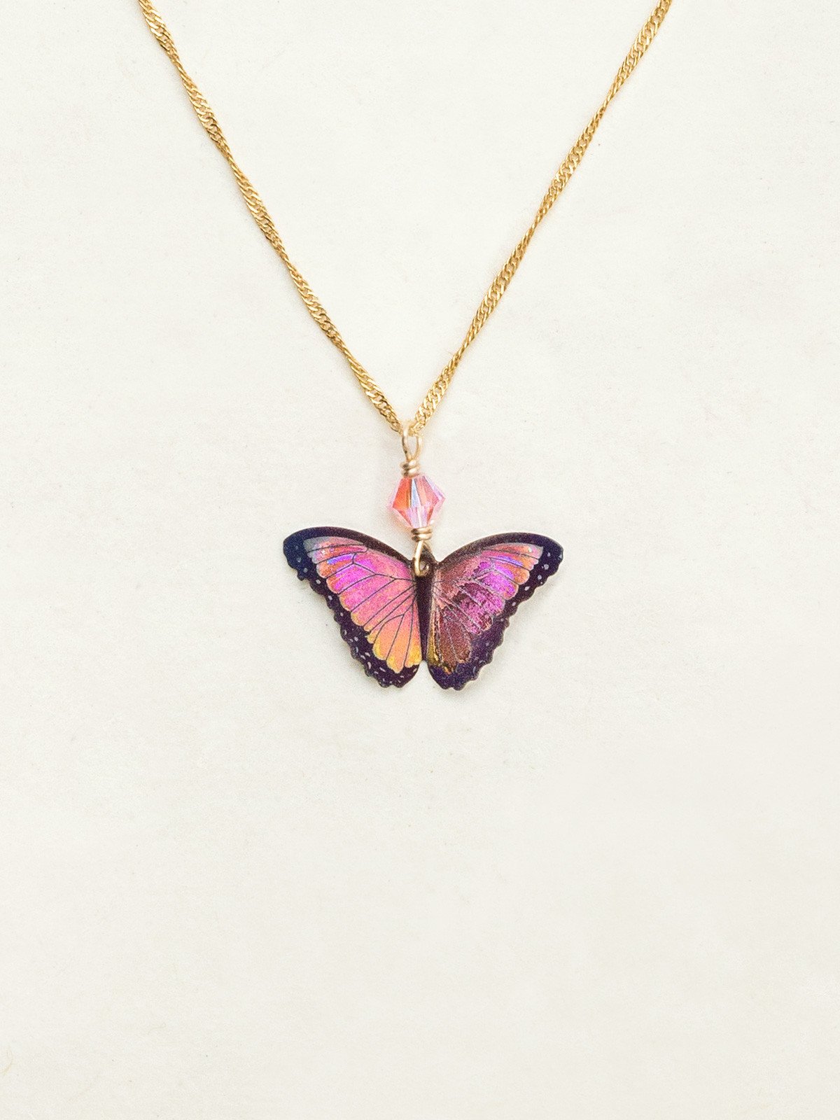 Holly Yashi Bella Butterfly Pendant Necklace - Living Coral    