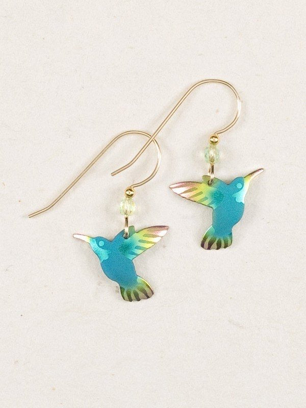 Holly Yashi Hummingbird Earrings - Green    