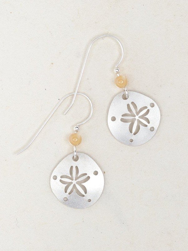 Holly Yashi Sand Dollar Earrings - Silver    