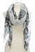 Butterflies and Grass Scarf - Grey    