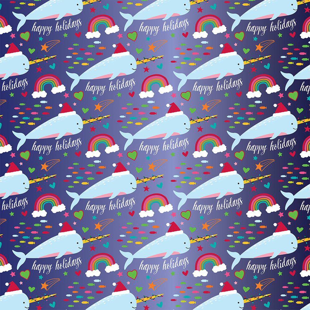 Jumbo Roll Wrapping Paper - Narwhaliday Dreams    