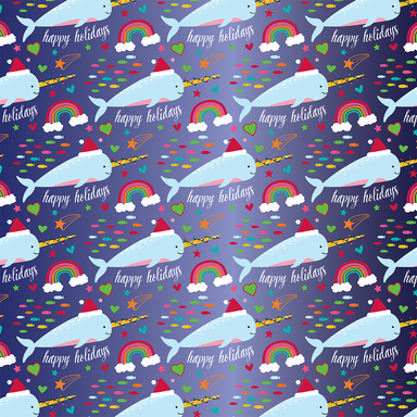 Jumbo Roll Wrapping Paper - Narwhaliday Dreams    