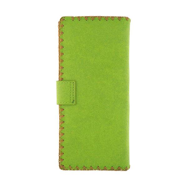 Lavishy Embroidered Polish Flower - Large Flat Vegan Wallet    