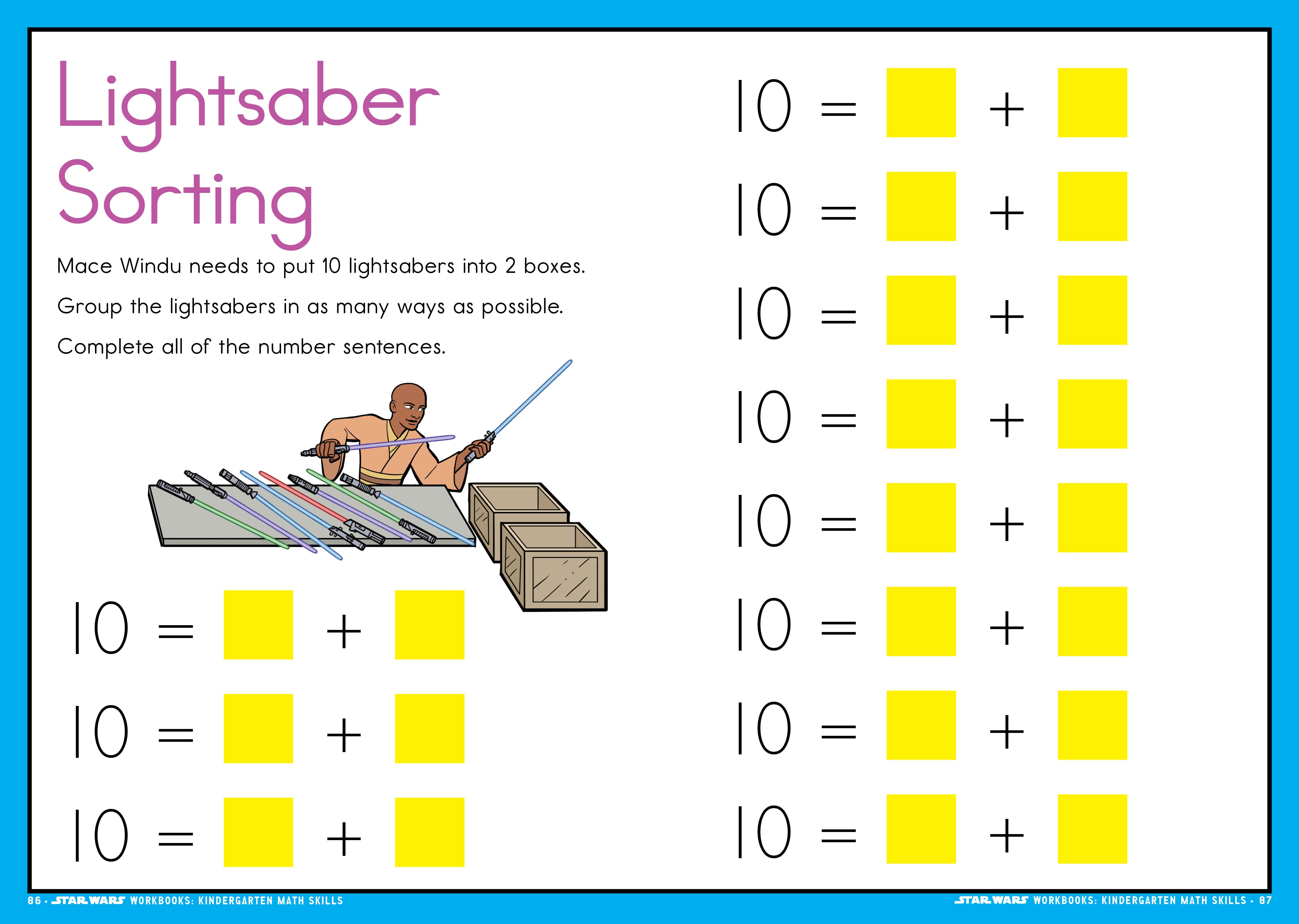 Star Wars Workbook - Kindergarten Math Skills    