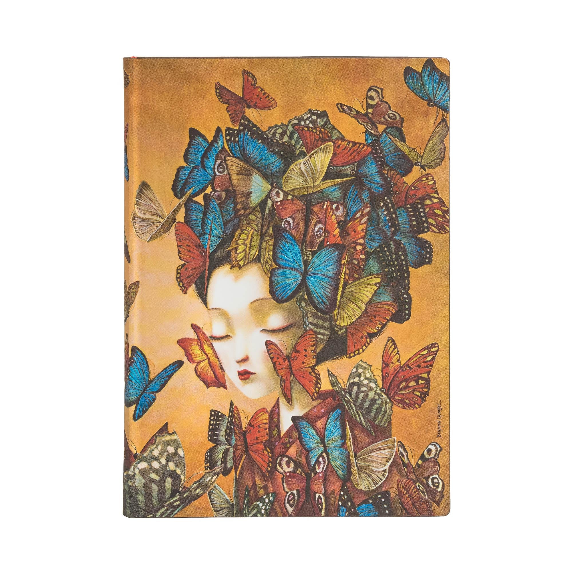 Paperblanks Madame Butterfly Lined Midi Flexis Softcover Notebook    