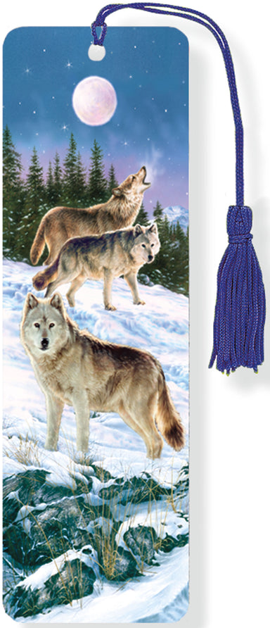 3D Bookmark - Wolves    