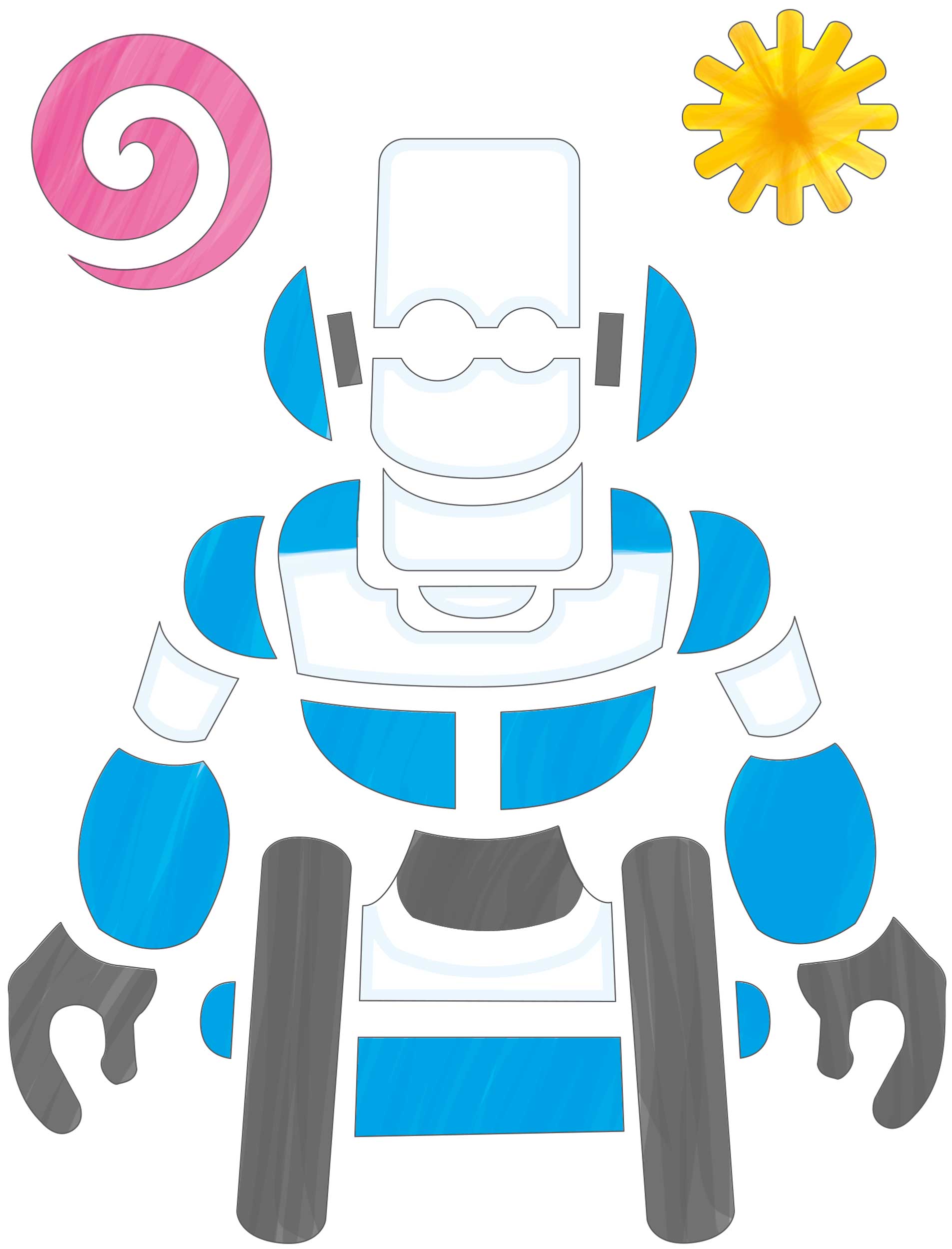 Robot Stencils - Art Activity Kit    