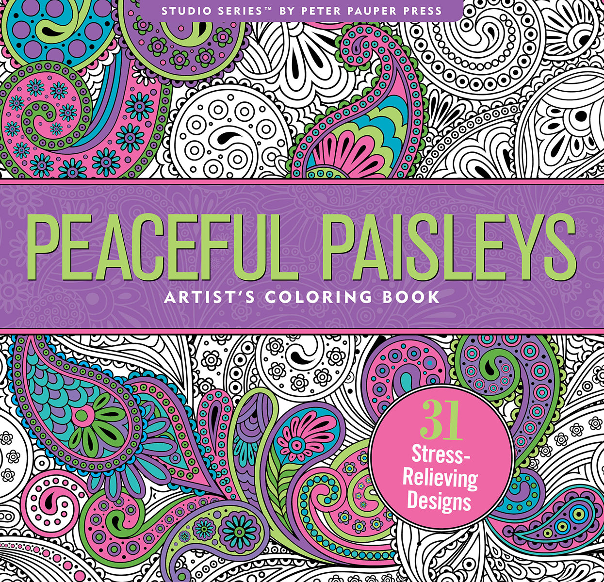Peaceful Paisleys - Artist's Coloring Book    