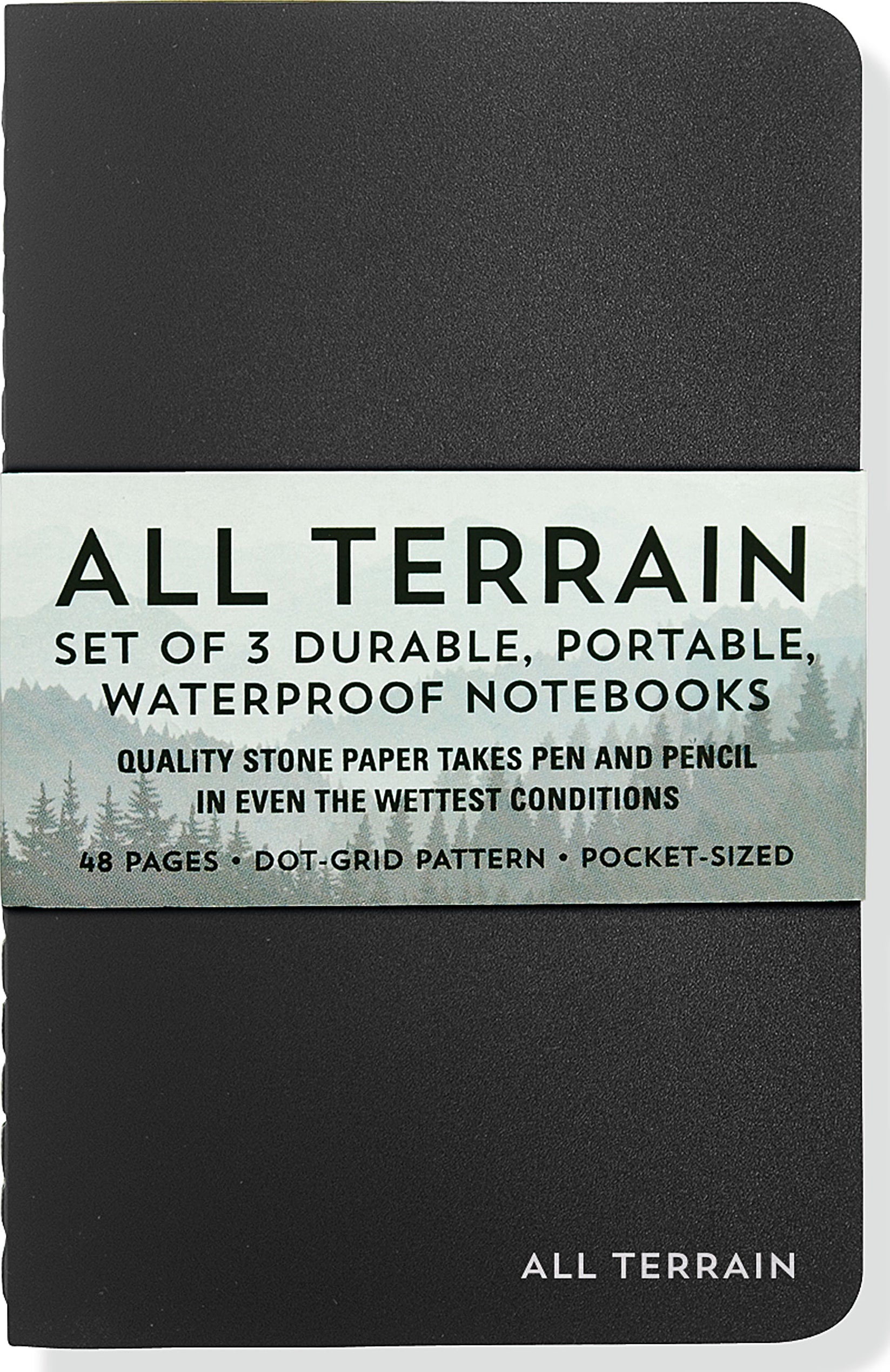 All Terrain Notebooks - Set of 3 Durable, Portable and Waterproof Dot Grid Journals    
