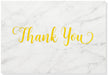 Boxed Thank You Note - White Marble    