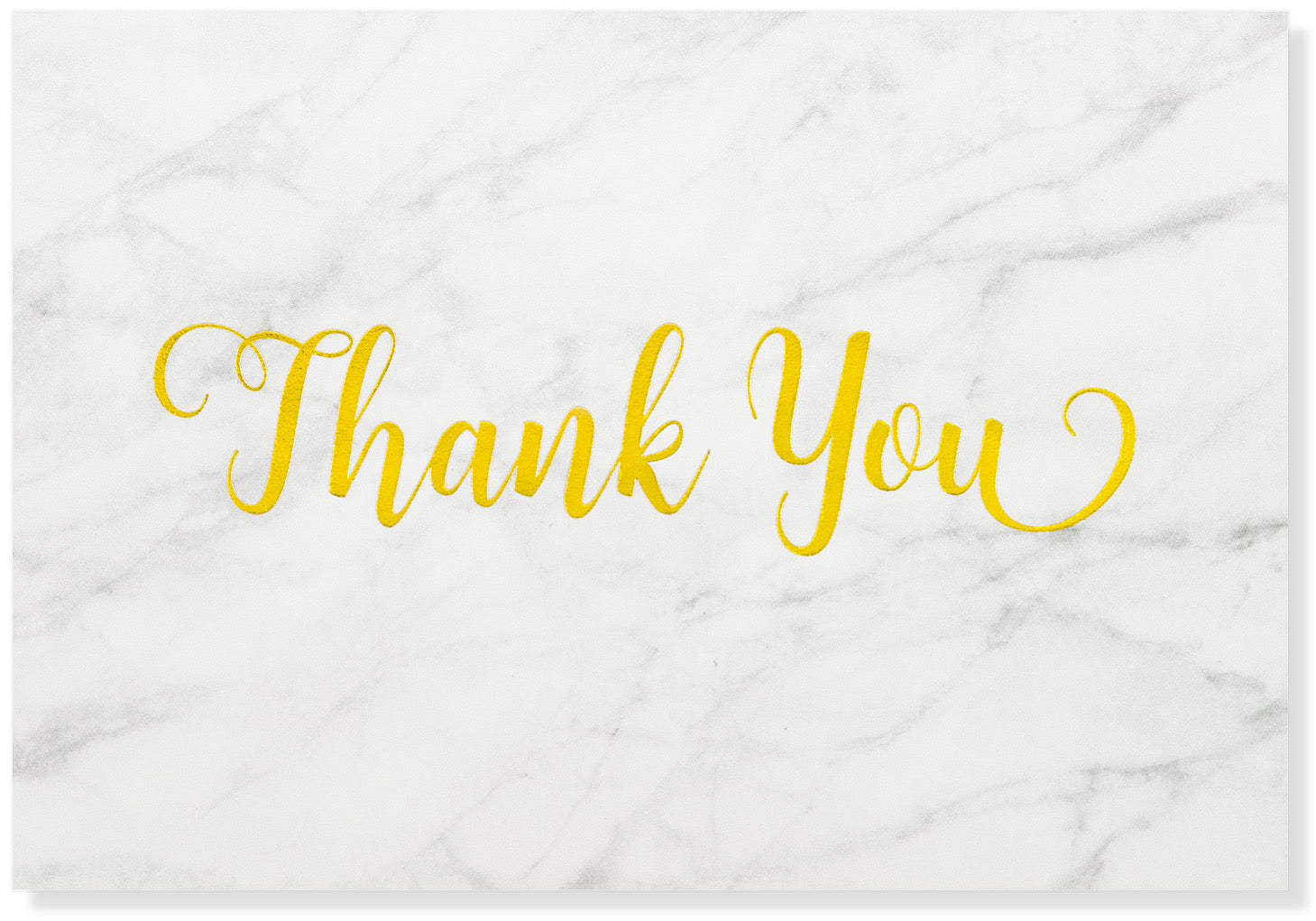 Boxed Thank You Note - White Marble    