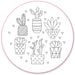 Embroidery Pattern Transfers - Set of 10 Blooms & Succulents    
