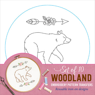 Embroidery Pattern Transfers - Set of 10 Woodland    
