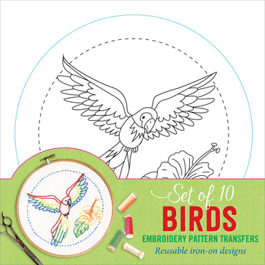 Embroidery Pattern Transfers - Set of 10 Birds    