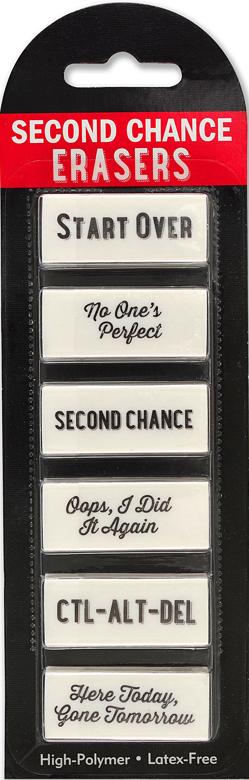 Set Of 6 Second Chance Erasers    