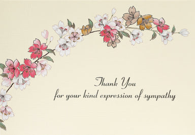 Boxed Sympathy Thank You Cards - Floral Sympathy    