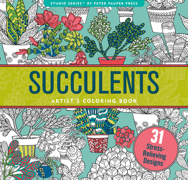 Succulents - Artist's Coloring Book    