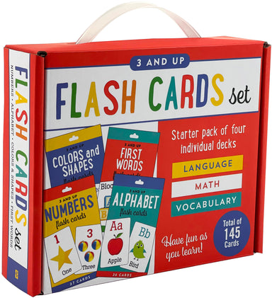 Flash Card Set of 4 Decks - Language, Math, and Vocabulary    