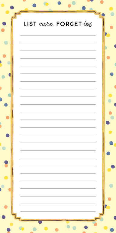 List More, Forget Less - Magnetic Notepad    