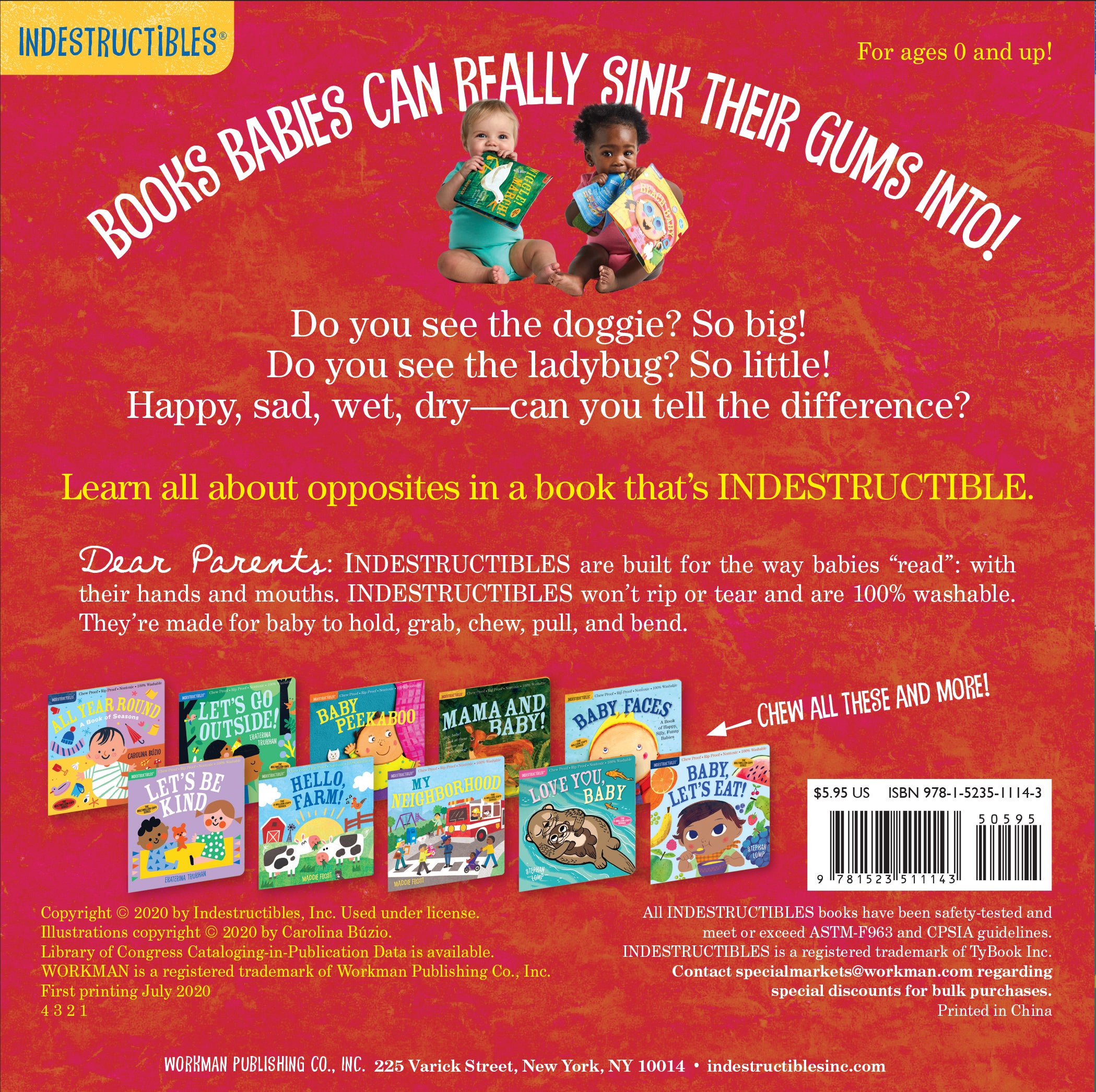 Indestructibles - Big and Little a Book of Opposites    