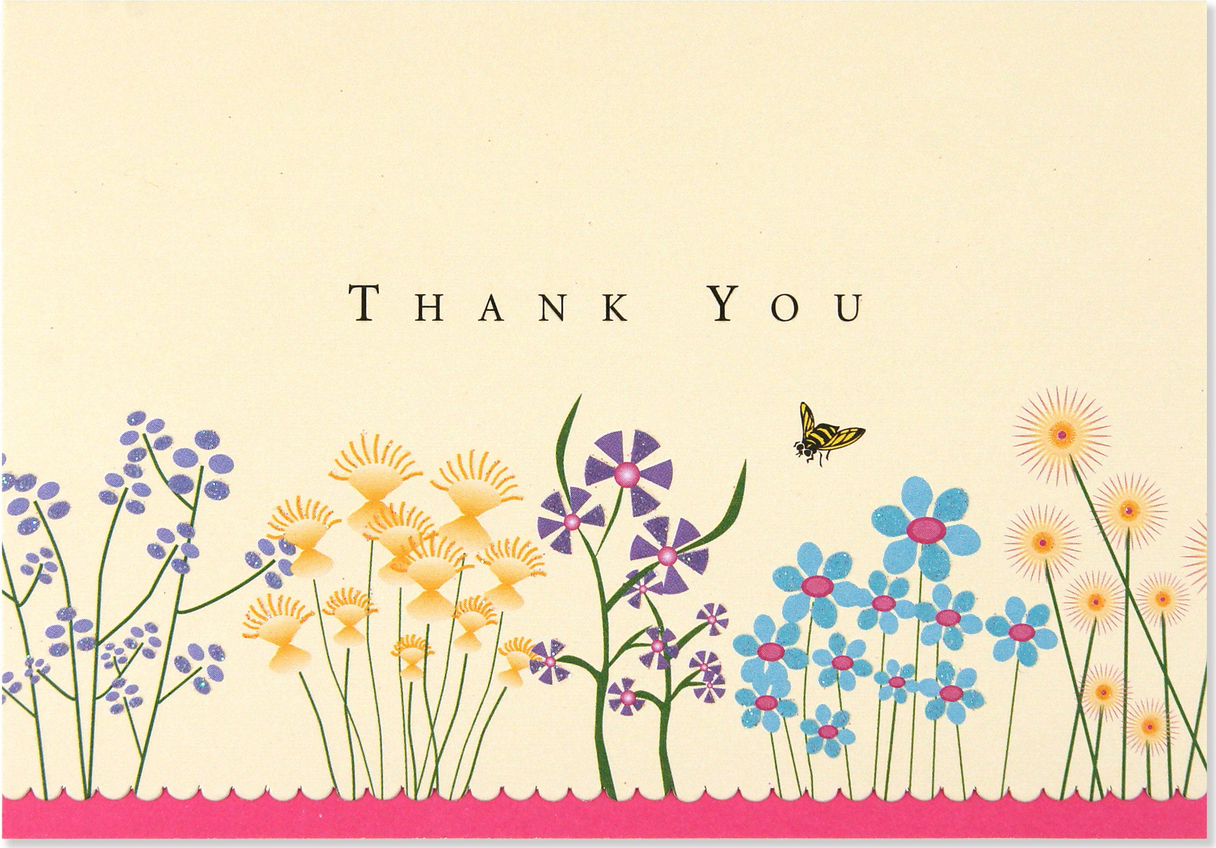 Boxed Thank You Cards - Sparkly Garden    