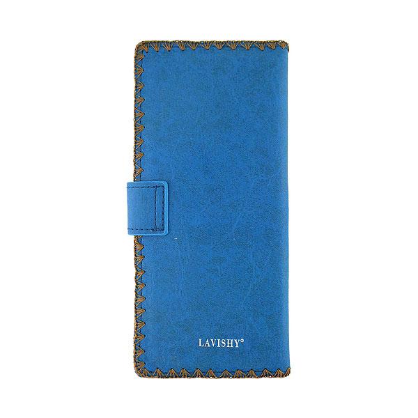 Lavishy Embroidered Poppy Flower - Large Flat Vegan Wallet    