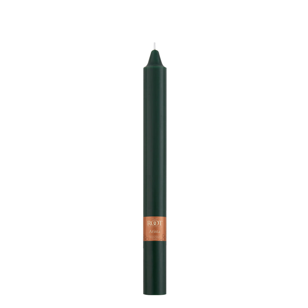 Root Arista Candle - 9" Dark Green    