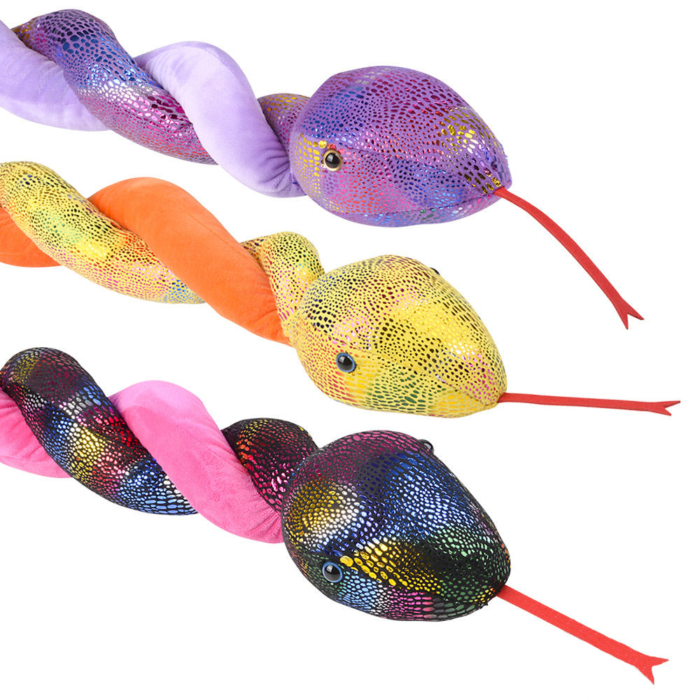 Metallic Twist 67 Inch Snakes - Pink, Lavender or Orange    