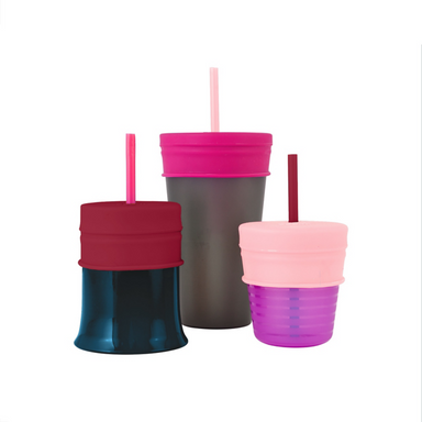 Snug Straw Pink - Universal Silicone Straw Sippy Lid    