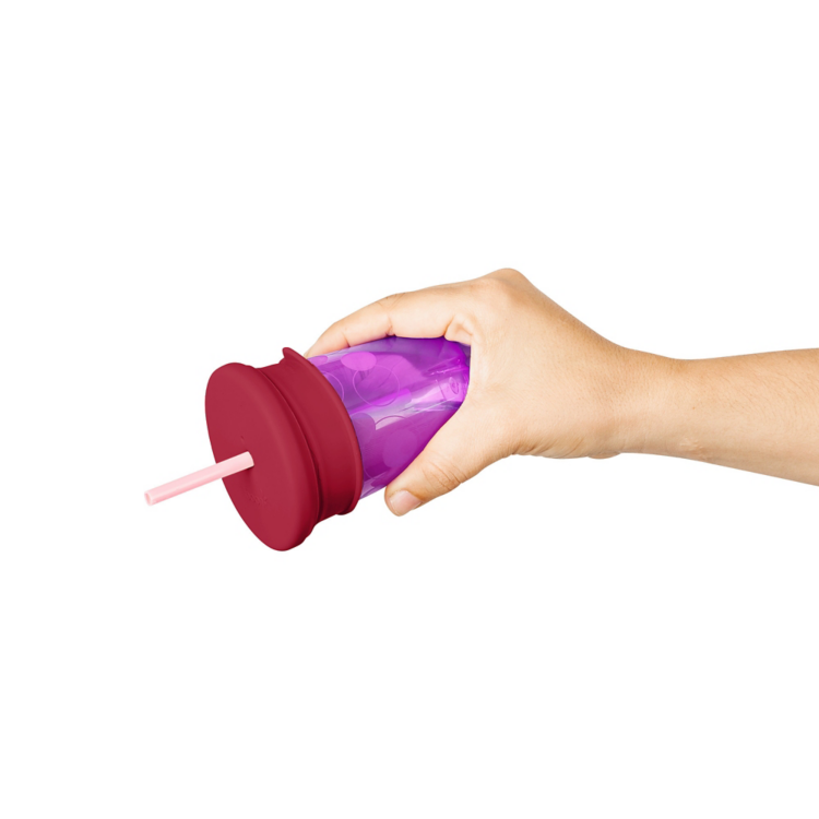 Snug Straw Pink - Universal Silicone Straw Sippy Lid    